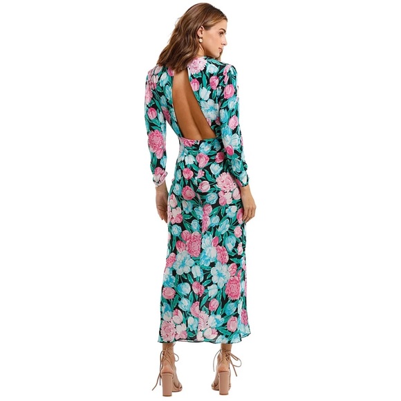 RIXO London Paloma Tulip Floral Silk Maxi Dress Size XS - Picture 2 of 14
